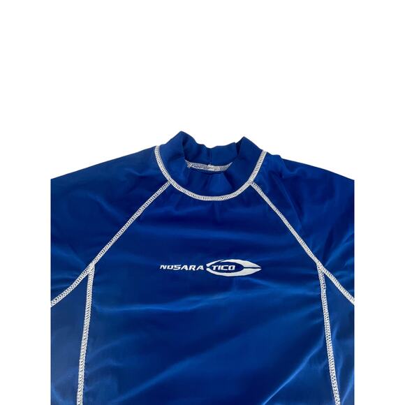 Costa Rica Navy Blue Graphic Short Sleeve Rash Guard Swim Top Men's Size Small - Picture 2 of 5